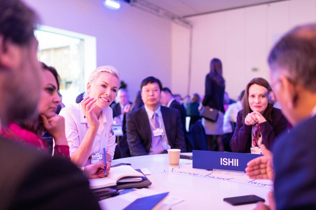 Conference attendees at networking
